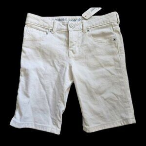 * NWT White Bermuda Stretch Denim Shorts GYMBOREE Super Skinny Size 7